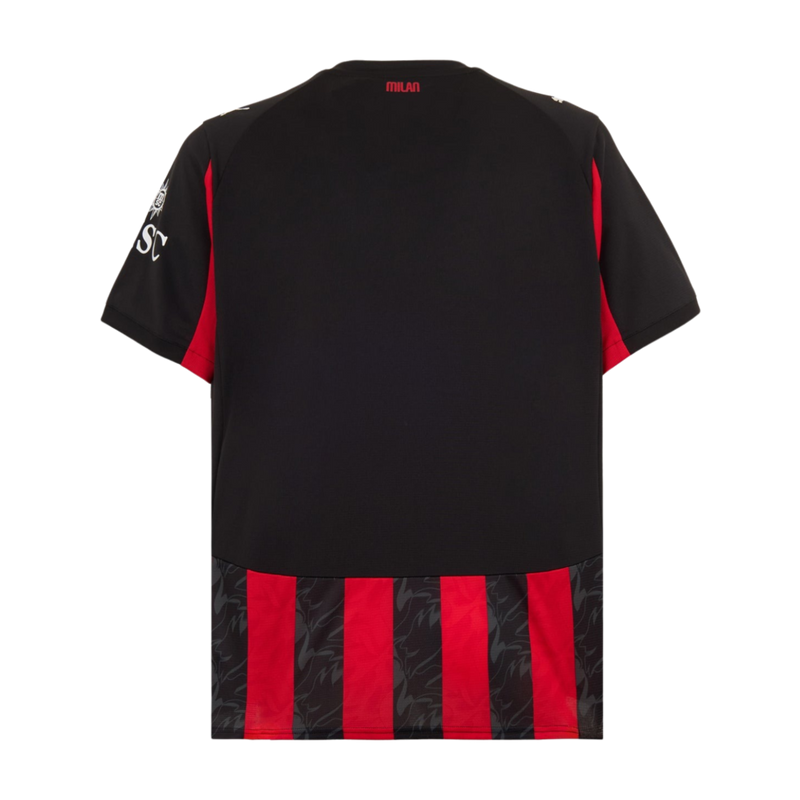 Camisa AC Milan Home 25/26 - Torcedor Puma Masculino - Vermelho e Preto