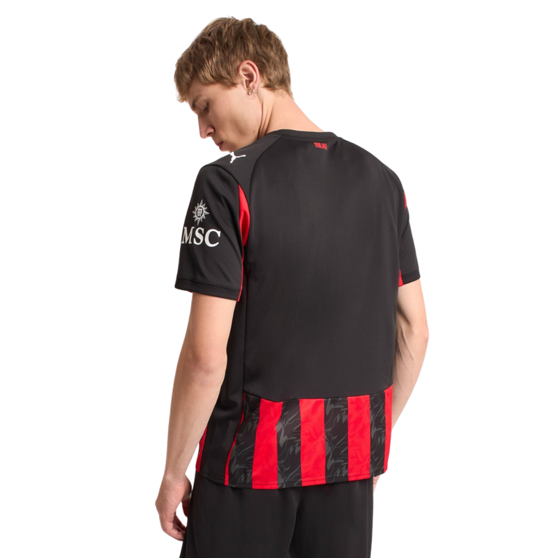 Camisa AC Milan Home 25/26 - Torcedor Puma Masculino - Vermelho e Preto