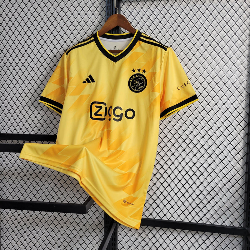 Camisa Ajax Away 23/24 Adidas Torcedor Masculina - Amarelo