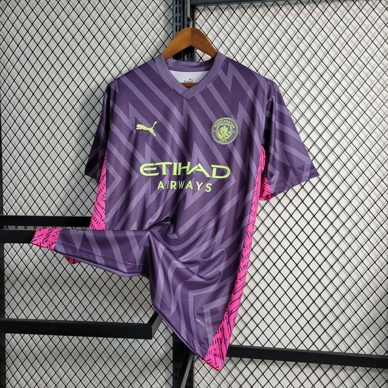 Camisa Manchester City Goleiro 23/24 - Torcedor Puma Masculina - Roxo