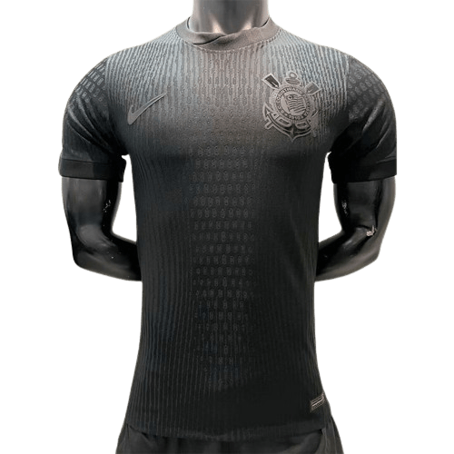 Camisa Corinthians Blackout Jogador 2024 25 Masculino Preta