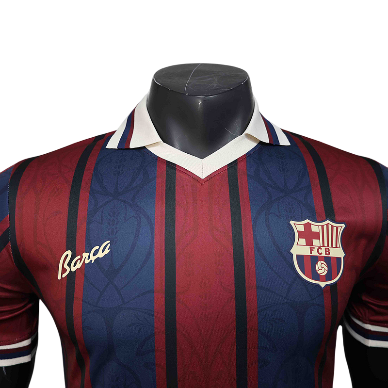 Camisa Barcelona Edição Clássica Especial 25/26 Versão Jogador Listrada