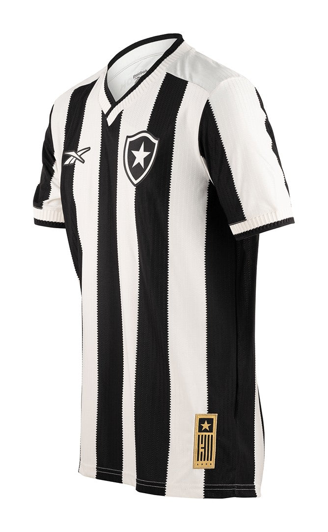 Camisa Botafogo I-Home-24-25-Torcedor-Masculino-Preto-Preta-Branca-Branco-Rebook-Listrada-3