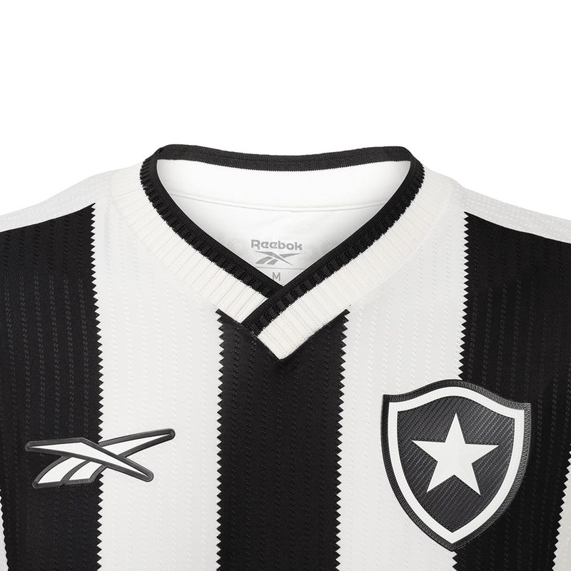 Camisa Botafogo I-Home-24-25-Torcedor-Masculino-Preto-Preta-Branca-Branco-Rebook-Listrada-4