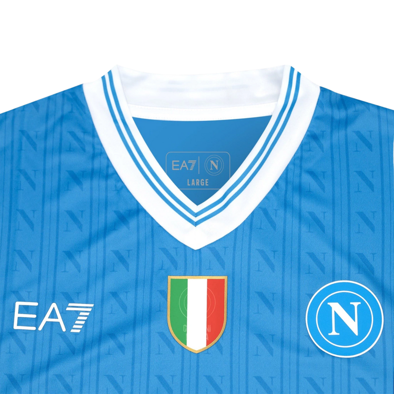 Camisa Napoli Home 25/26 EA7 Torcedor Masculina Azul