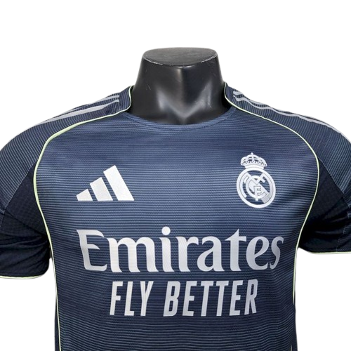 Camisa Real Madrid Away 25/26 Jogador Masculina Azul