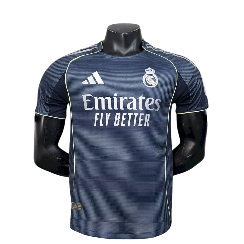 Camisa Real Madrid Away 25/26 Jogador Masculina Azul