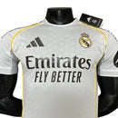 Camisa Real Madrid Home 25/26 Jogador Masculina Branca