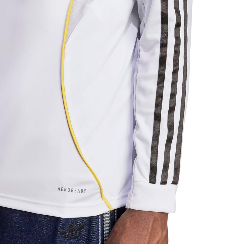 Camisa Real Madrid Home Manga Comprida 25/26 Torcedor Masculina Branca