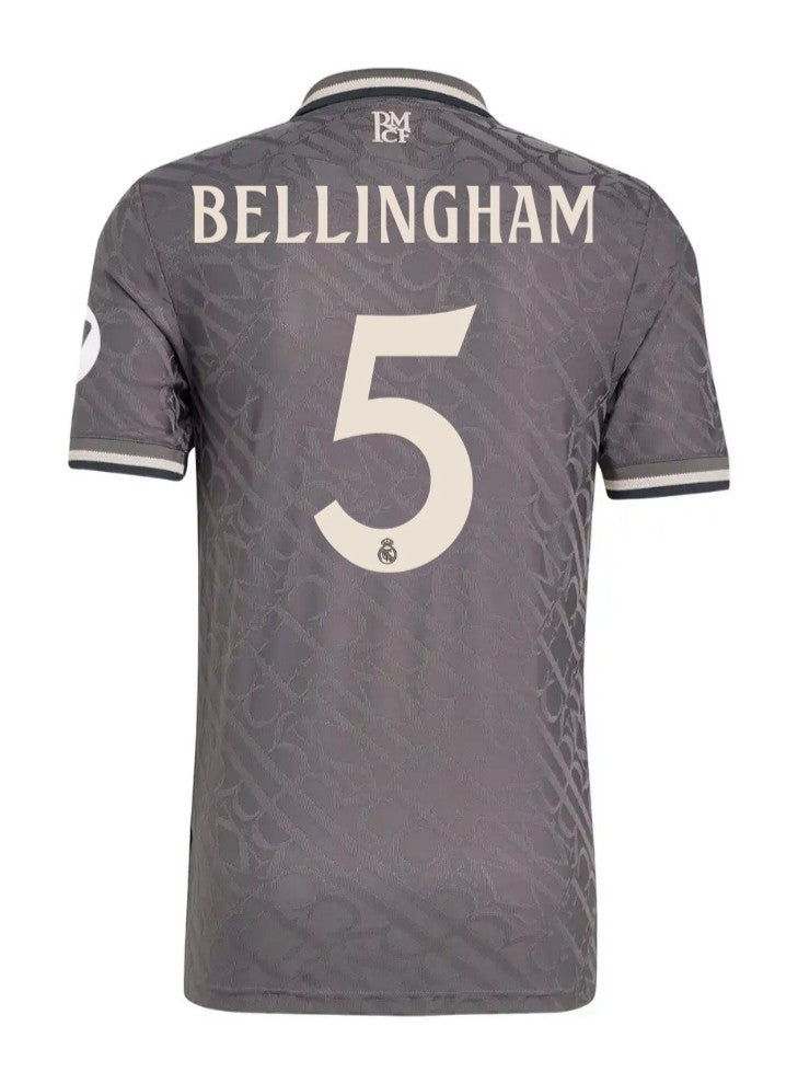 Camisa Real Madrid III Third 2024/25 Torcedor Masculino Cinza