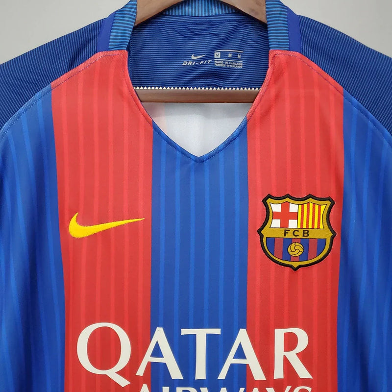 Camisa Retrô Barcelona Home 2016/17 Torcedor Masculino Grená