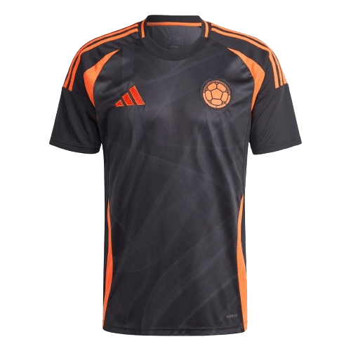 Camisa Seleção Colômbia II 24 25 Adidas - Preto e Laranja