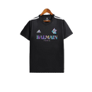 Camisa do Flamengo Edição Balmain Adidas Torcedor 202425 Masculina Refletiva Preta