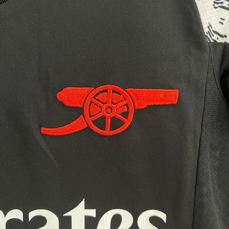 Conjunto Infantil Arsenal ll 2024/25 Preto - Modelo Torcedor