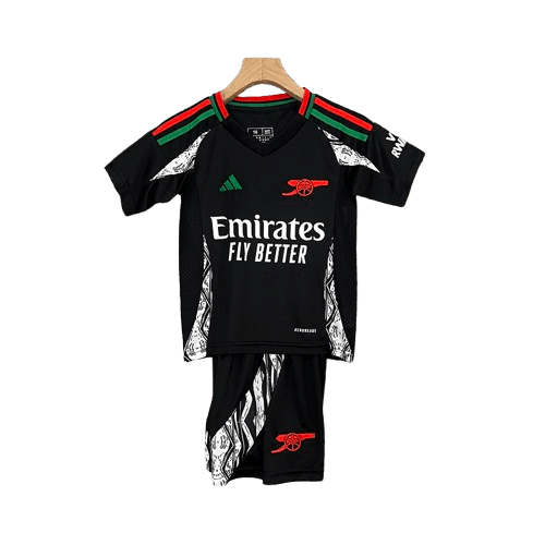 Conjunto Infantil Arsenal ll 2024/25 Preto - Modelo Torcedor