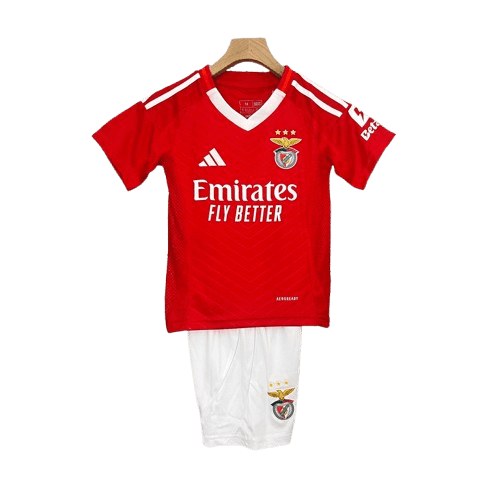 Conjunto Infantil Benfica l 2024/25 Vermelho - Modelo Torcedor