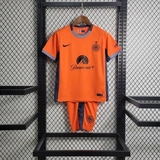 Conjunto Infantil Inter de Milão III 23/24 Torcedor Laranja