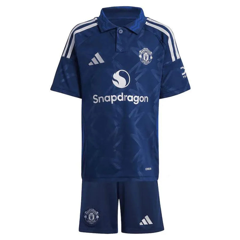 Conjunto Infantil Manchester United II 24/25 Torcedor Azul