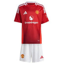 Conjunto Infantil Manchester United I 24/25 Torcedor Vermelho