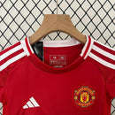 Conjunto Infantil Manchester United l 2024/25 Vermelho