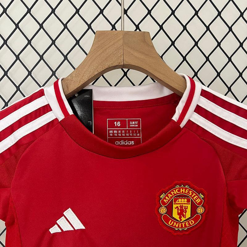 Conjunto Infantil Manchester United l 2024/25 Vermelho