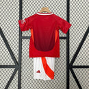 Conjunto Infantil Manchester United l 2024/25 Vermelho