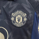 Conjunto Infantil Manchester United ll 2024/25 Azul - Modelo Torcedor