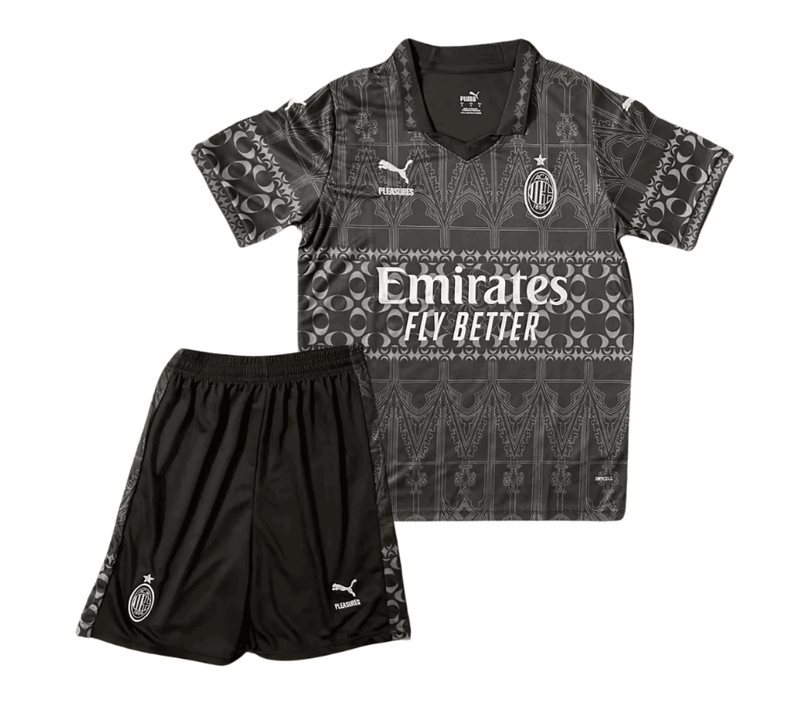 Conjunto Infantil Milan lV 2023/24 Preto