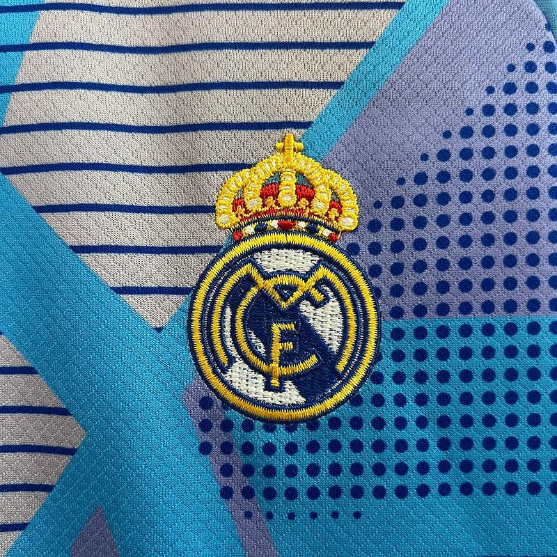 Conjunto Infantil Real Madrid Goleiro 2024/25 Azul 
