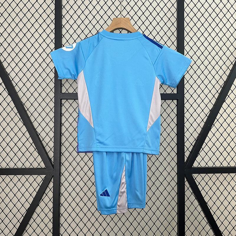 Conjunto Infantil Real Madrid Goleiro 2024/25 Azul 