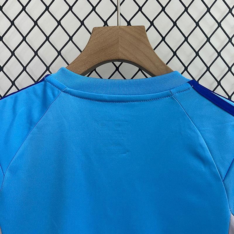 Conjunto Infantil Real Madrid Goleiro 2024/25 Azul 