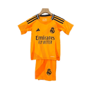 Conjunto Infantil Real Madrid ll 2024/25 Laranja - Modelo Torcedor