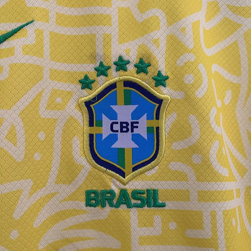 Conjunto Infantil Seleção Brasil l 2024 Torcedor Amarelo