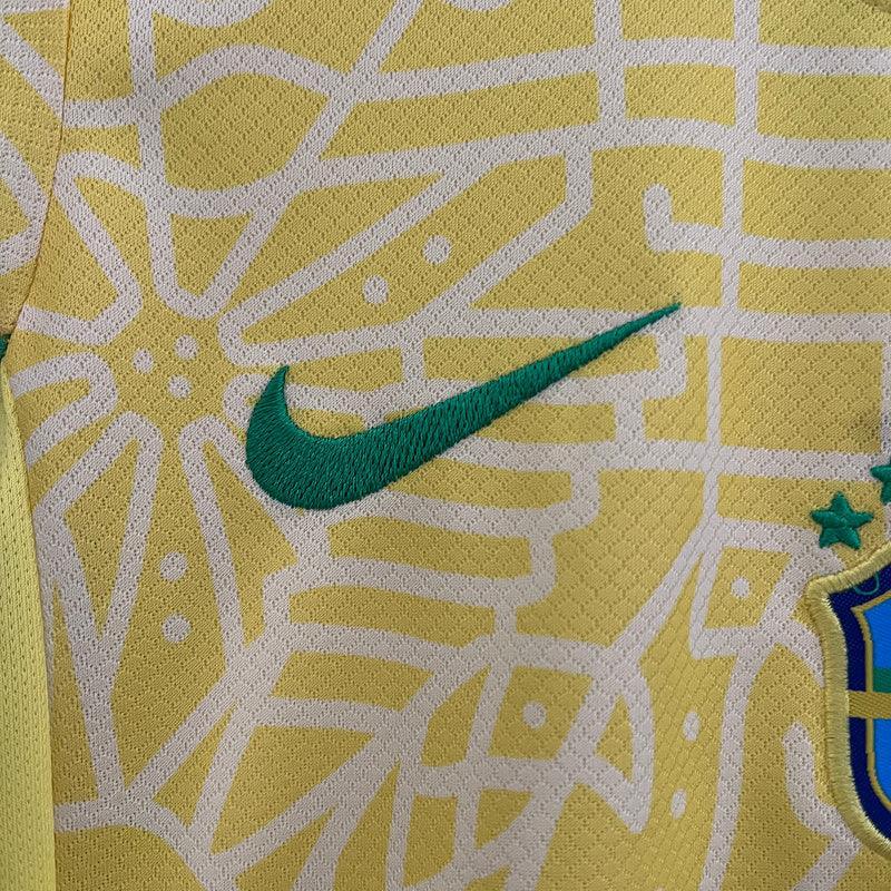 Conjunto Infantil Seleção Brasil l 2024 Torcedor Amarelo