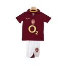 Conjunto Retrô Infantil Arsenal l 2005/06 Torcedor Vermelho
