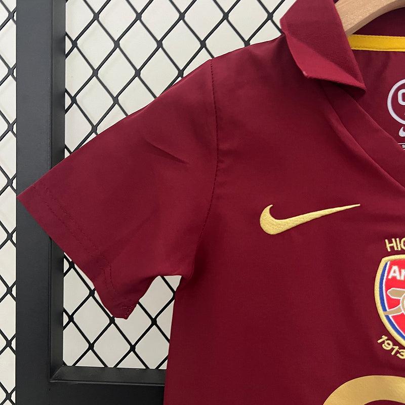 Conjunto Retrô Infantil Arsenal l 2005/06 Torcedor Vermelho