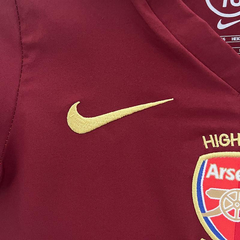 Conjunto Retrô Infantil Arsenal l 2005/06 Torcedor Vermelho