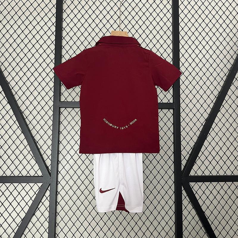 Conjunto Retrô Infantil Arsenal l 2005/06 Torcedor Vermelho