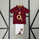 Conjunto Retrô Infantil Arsenal l 2005/06 Torcedor Vermelho