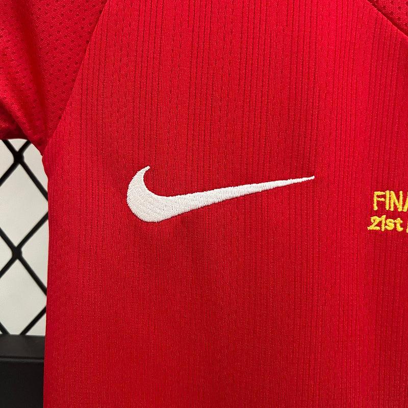 Conjunto Retrô Infantil Manchester United l 2007/08 Torcedor Vermelho