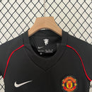 Conjunto Retrô Infantil Manchester United ll 2007/08 Torcedor Preto