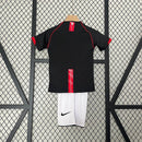 Conjunto Retrô Infantil Manchester United ll 2007/08 Torcedor Preto