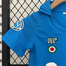 Conjunto Retrô Infantil Napoli l 1987/88 Torcedor Azul
