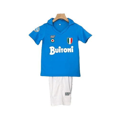 Conjunto Retrô Infantil Napoli l 1987/88 Torcedor Azul