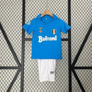 Conjunto Retrô Infantil Napoli l 1987/88 Torcedor Azul