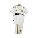 Conjunto Retrô Infantil Real Madrid l 2011/12 Branco Modelo Torcedor