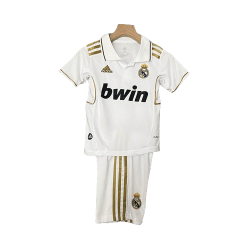 Conjunto Retrô Infantil Real Madrid l 2011/12 Branco Modelo Torcedor