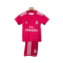 Conjunto Retrô Infantil Real Madrid ll 2014/15 Vermelho Modelo Torcedor