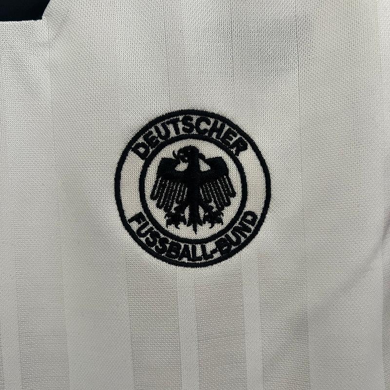 Conjunto Retrô Infantil Seleção Alemanha l 1992 Branco Modelo Torcedor
