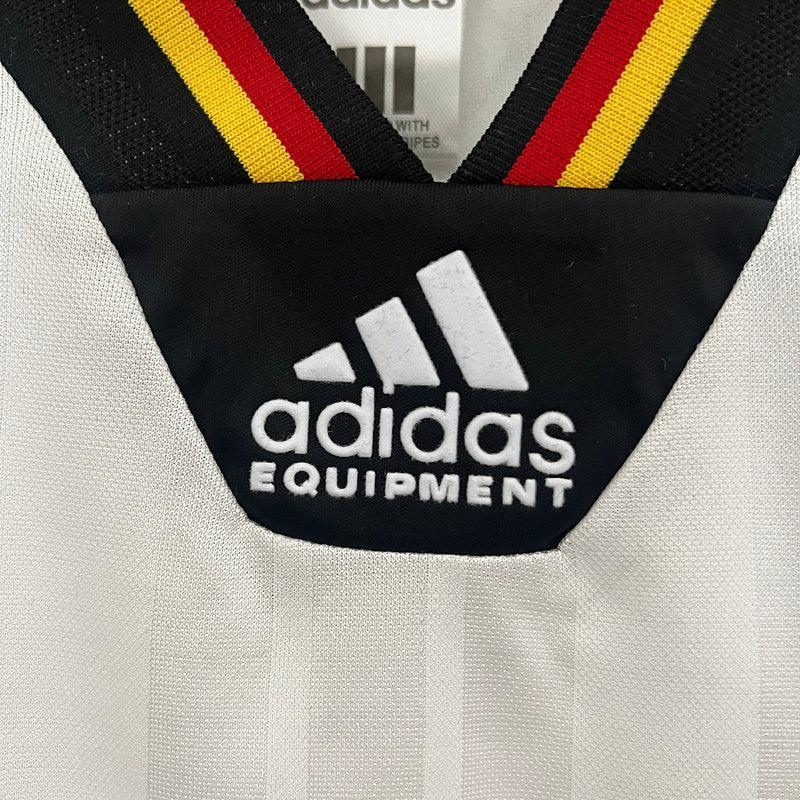 Conjunto Retrô Infantil Seleção Alemanha l 1992 Branco Modelo Torcedor